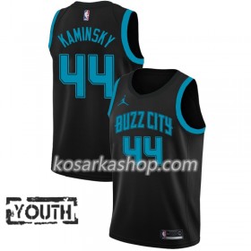 Dres Charlotte Hornets Frank Kaminsky 44 2018-19 Jordan Brand City Edition Crna Swingman - Dječji